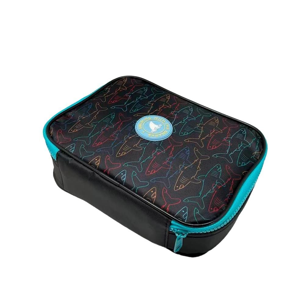 Estojo Retangular Tubarões Viniforte - Preto