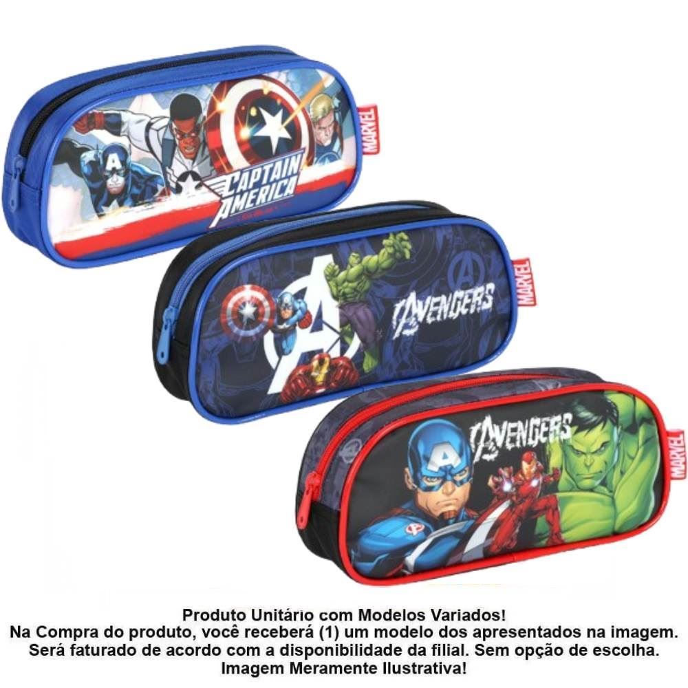 Estojo Simples Infantil Avengers Luxcel - Sortido