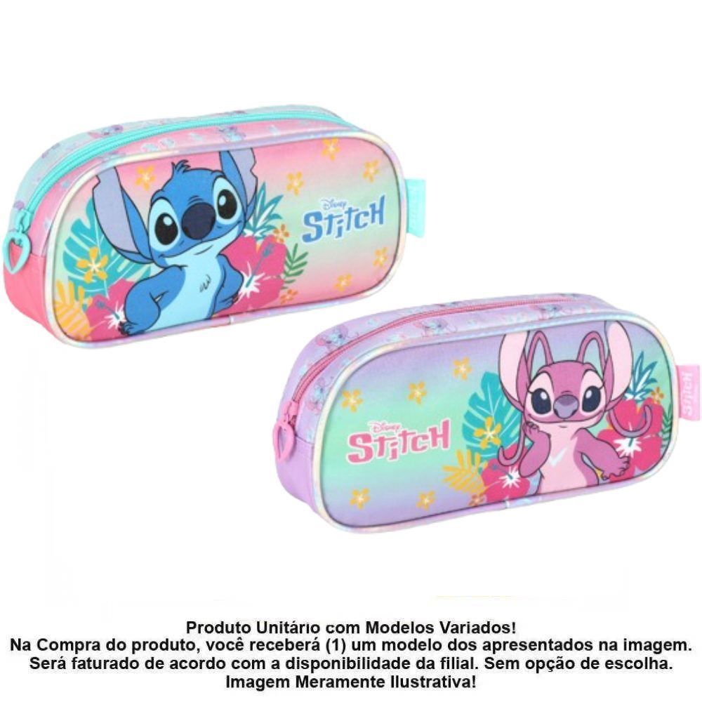 Estojo Simples Infantil Stitch Brilho Luxcel - Sortido