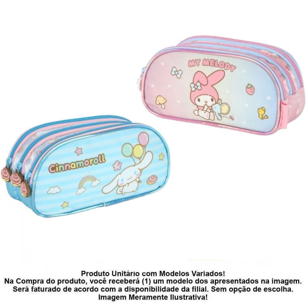 Estojo Triplo Infantil Melody Luxcel - Sortido