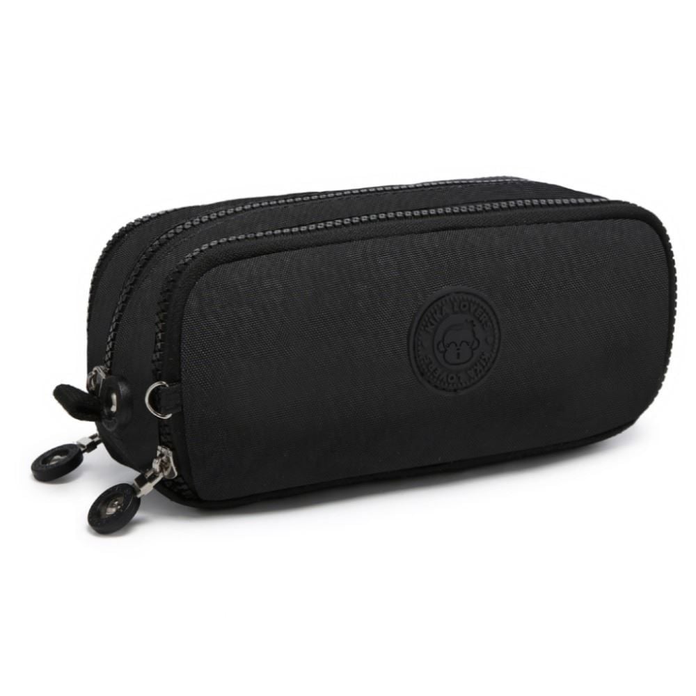 Estojo Triplo Juvenil Kika - Preto 