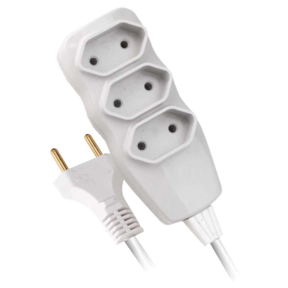 Extensão Fc New Cabo Pp 2X0,75Mm 1,5M Branco Fc