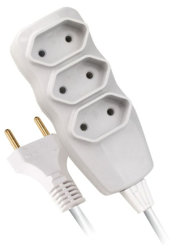 Extensão Fc New Cabo Pp 2X0,75Mm 1,5M Branco Fc