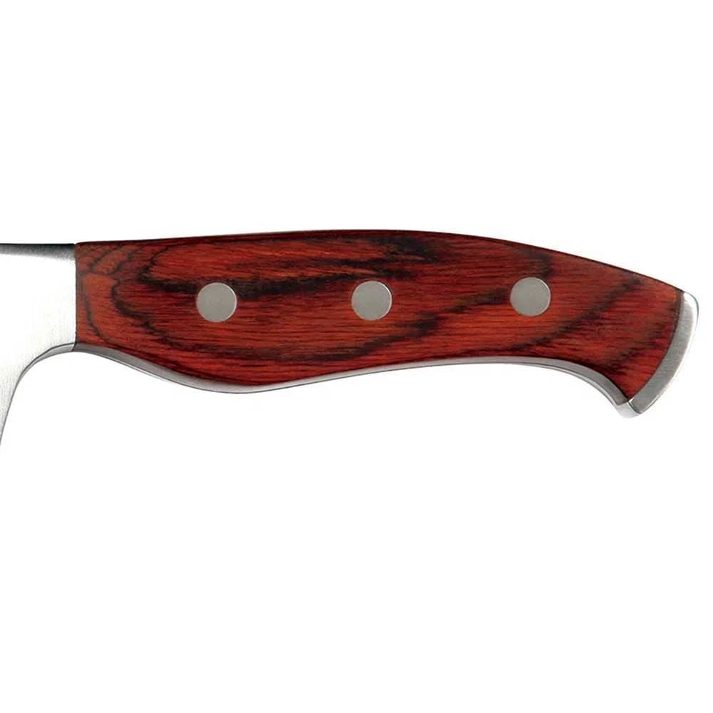 Faca 8" Mor Aço Inoxidável E Cabo Em Madeira Steel - 003941