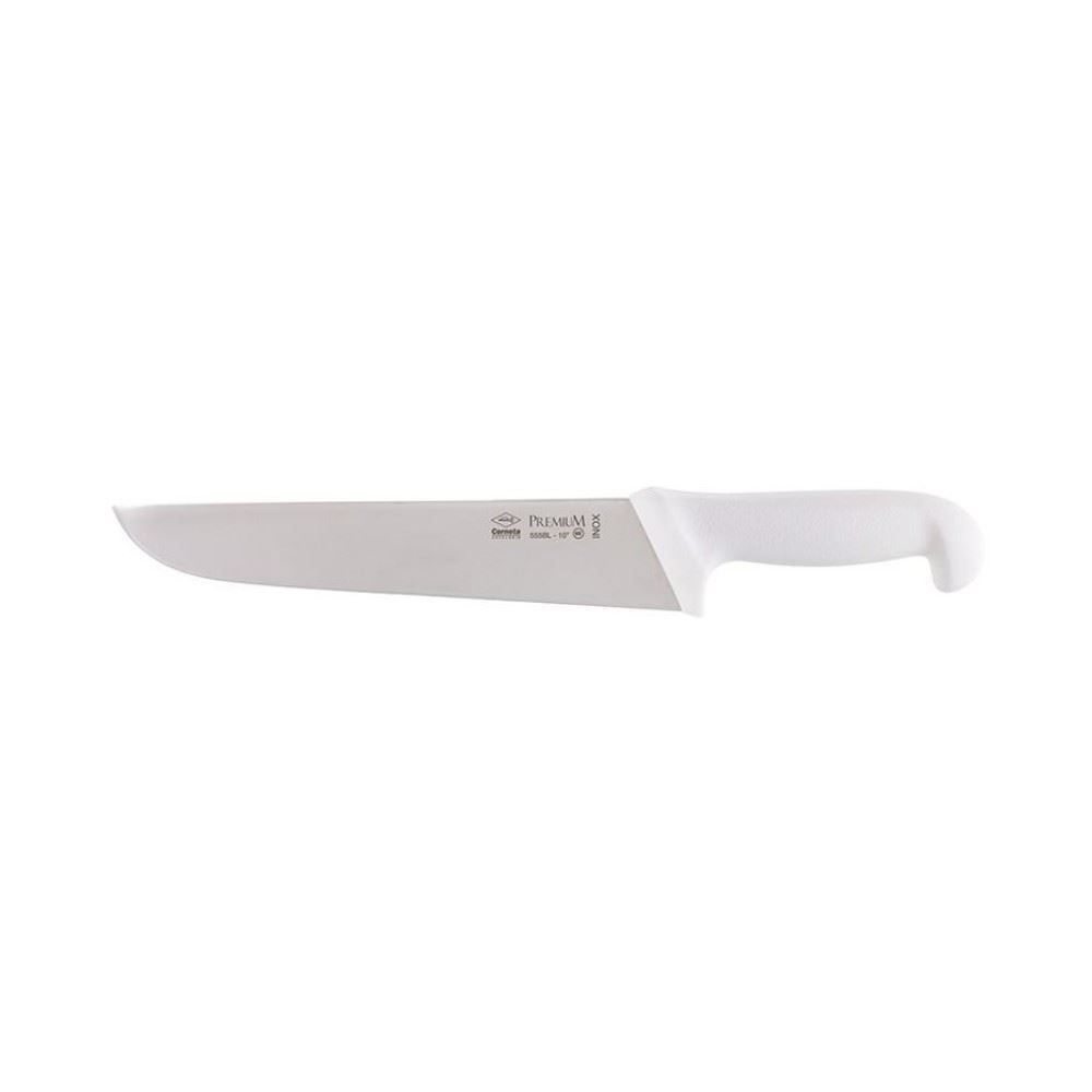 Faca para Churrasco Inox 10" com Cabo Branco Corneta