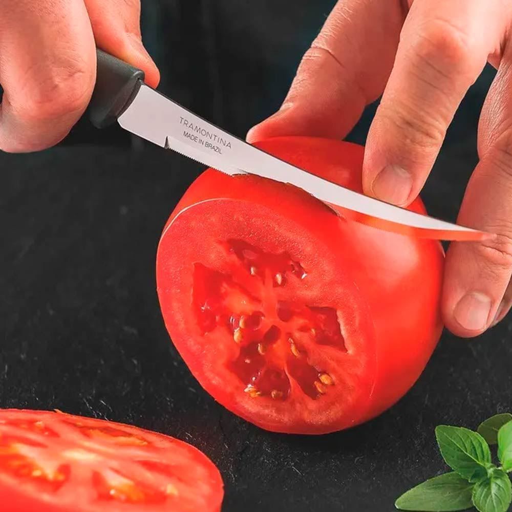 Faca para Tomate Inox Plenus Tramontina - Preto