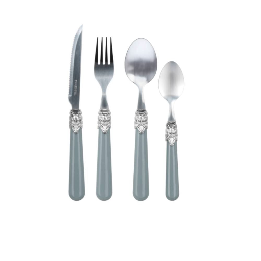 Faqueiro Barcelona 24 Peças Havan Casa - Cinza