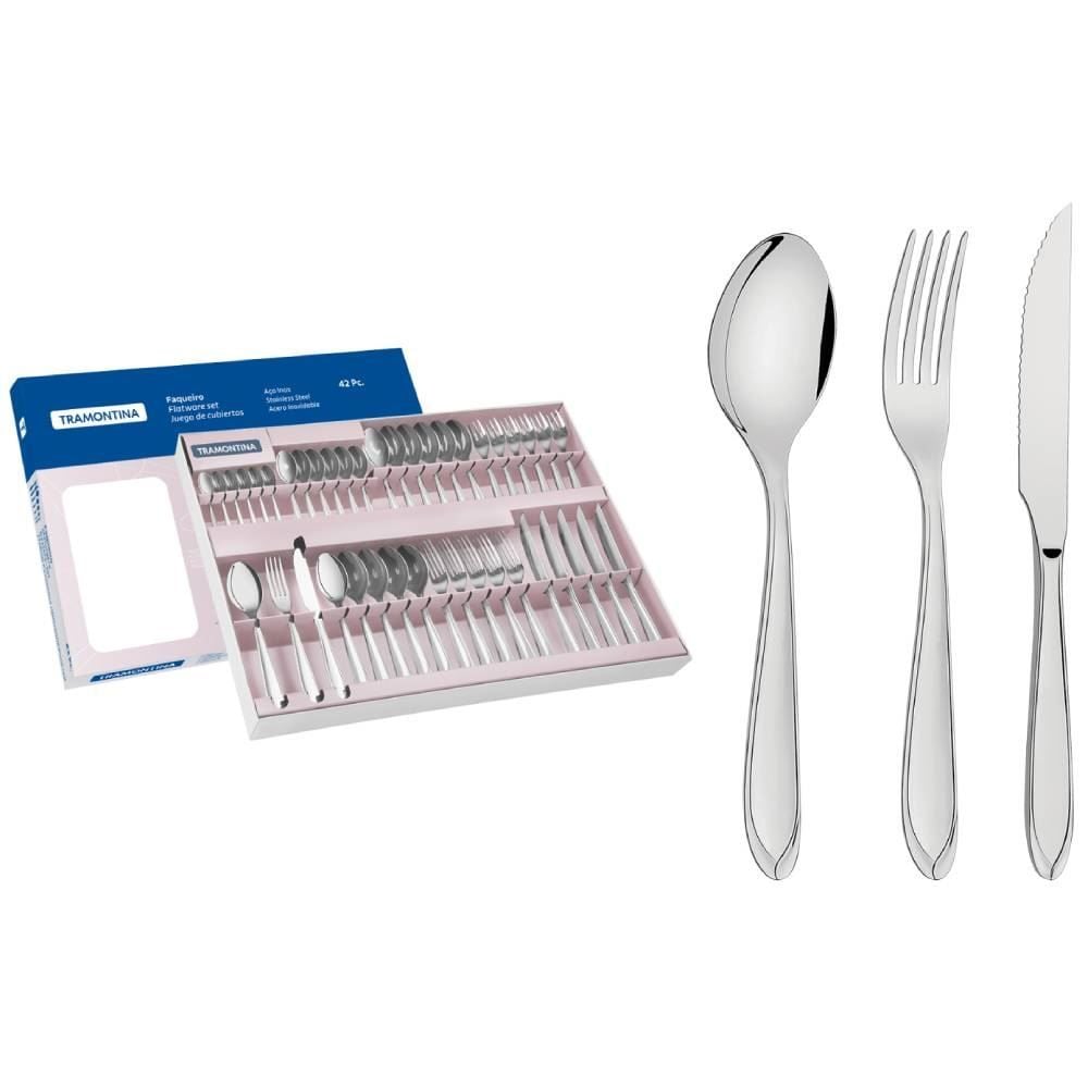 Faqueiro Laguna 42 Peças Tramontina - Aço Inox