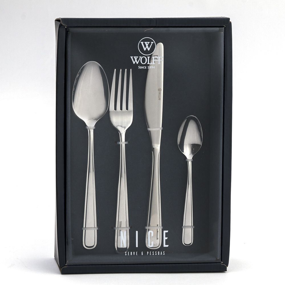 Faqueiro Nice Wolff 24 Peças - Aço Inox