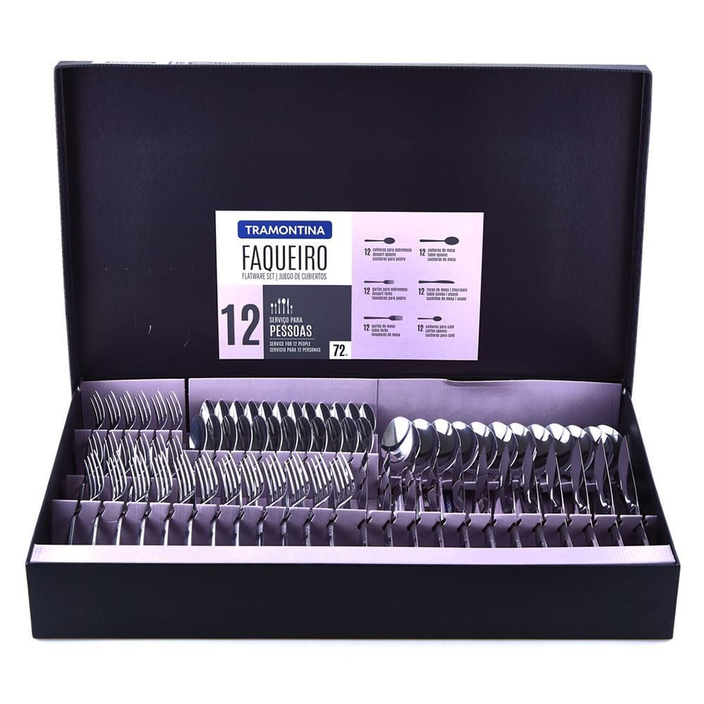 Faqueiro Tramontina Pacific 72 Peças - Inox