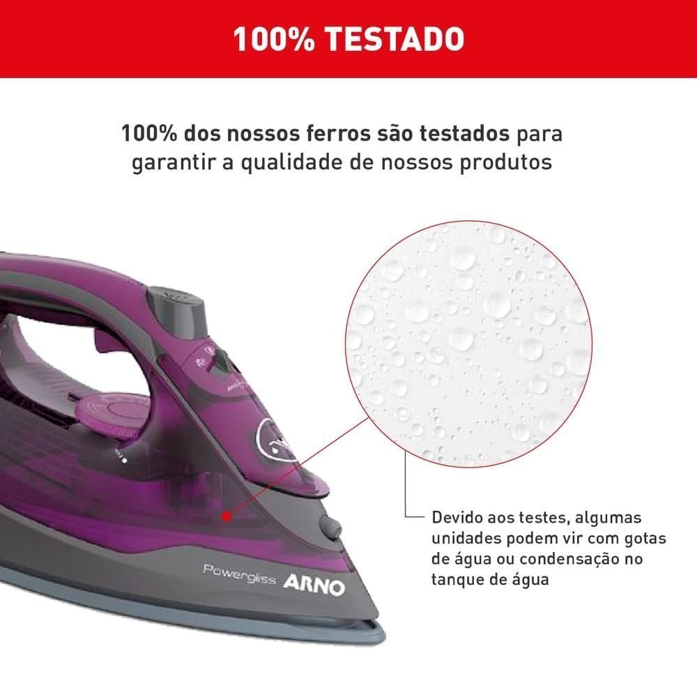 Ferro De Passar a Vapor Powergliss Base Cerâmica XGlide FPO1 Arno