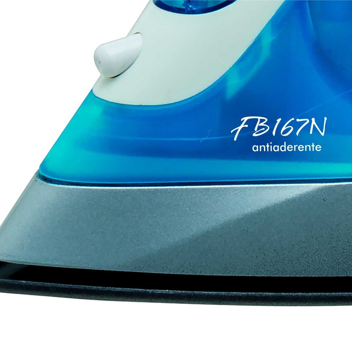 Ferro de Passar Roupas a Vapor FB167N Azul Britânia