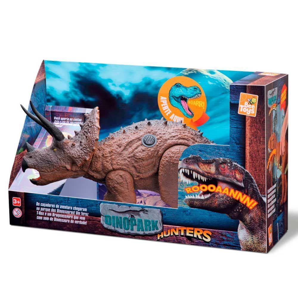 Figura Dinossauro Dinopark Hunters Triceratops Bee Toys - 581