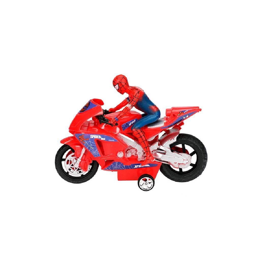 Figura Na Moto Fricção Homem Aranha Etitoys - YD436