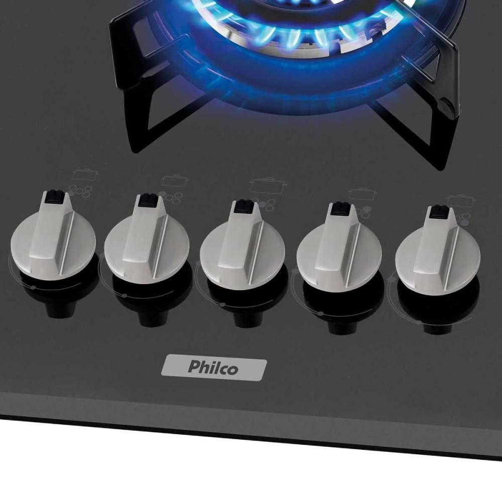 Fogão Cooktop 5 Bocas Philco Chef 5 Com Tripla Chama - Bivolt