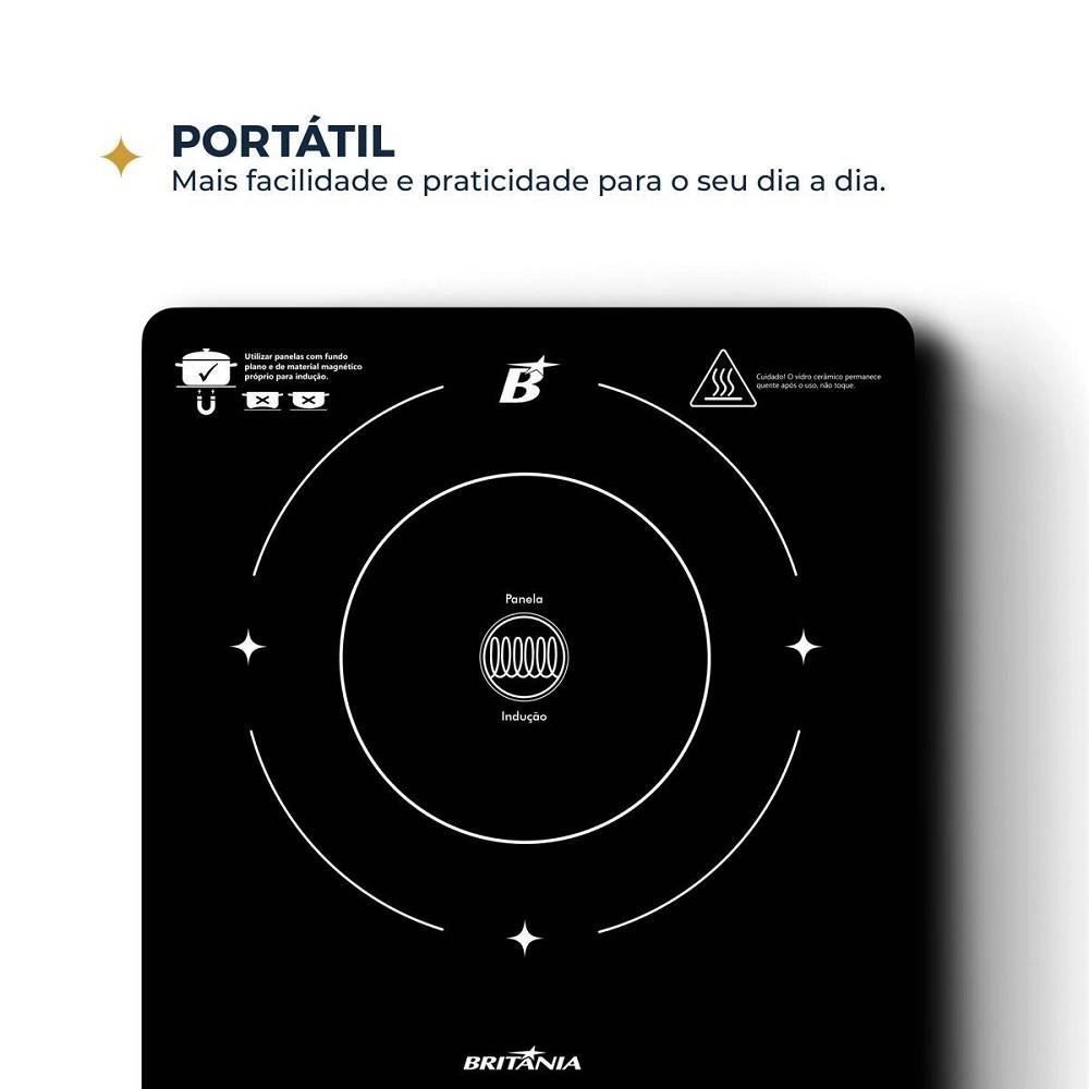 Fogão Cooktop De Indução Britânia 1 Boca BCT10A