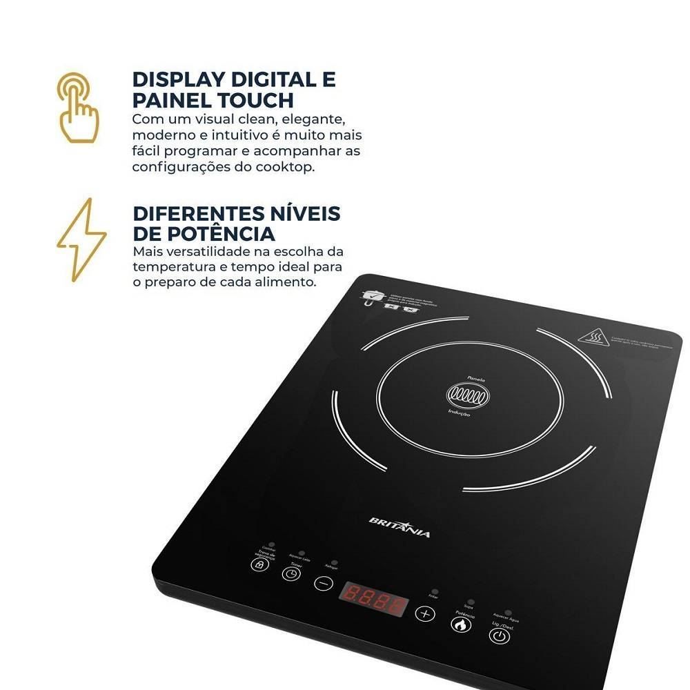 Fogão Cooktop De Indução Britânia 1 Boca BCT10A
