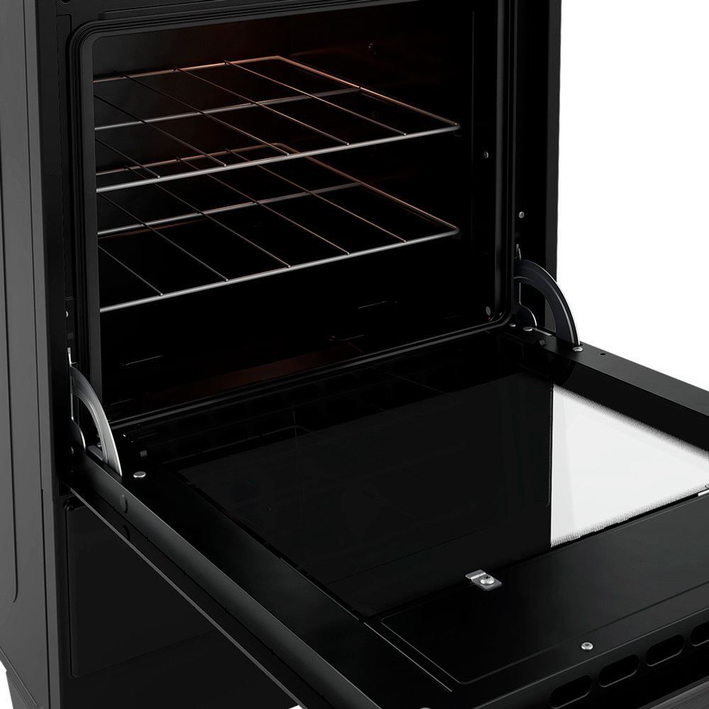 Fogão De Piso 4 Bocas Piacere Vetro Preto Mueller - Bivolt