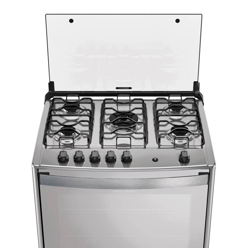 Fogão De Piso 5 Bocas Dako Magister Inox Style - Bivolt