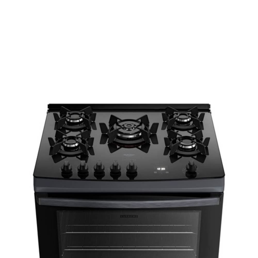 Fogão De Piso 5 Bocas Titanium Supreme Timer Glass Dako - Bivolt