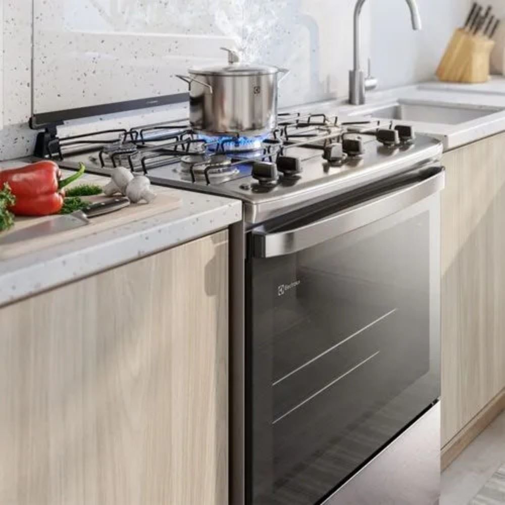 Fogão Electrolux 5 Bocas Mesa Inox Perfect Cook E Vaporbake Fe5ic