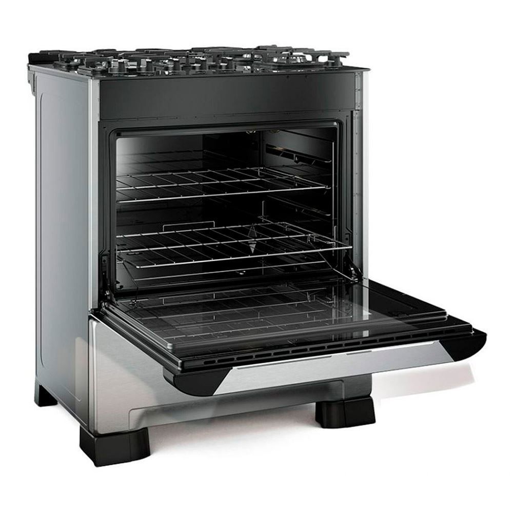 Fogão De Piso Mueller 5 Bocas Decorato Vetro G3 Inox - DIVERSOS