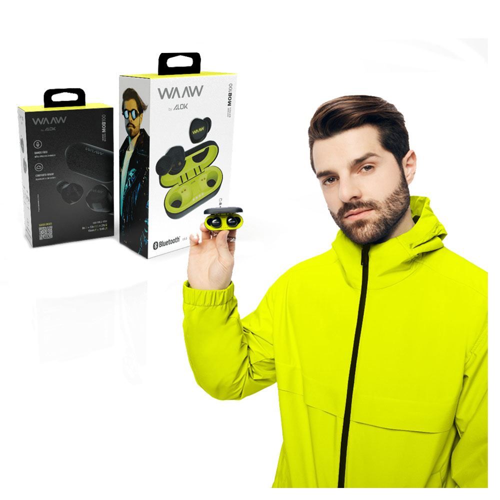 Fone De Ouvido Bluetooth Mob 100Eb Waaw By Alok - Preto