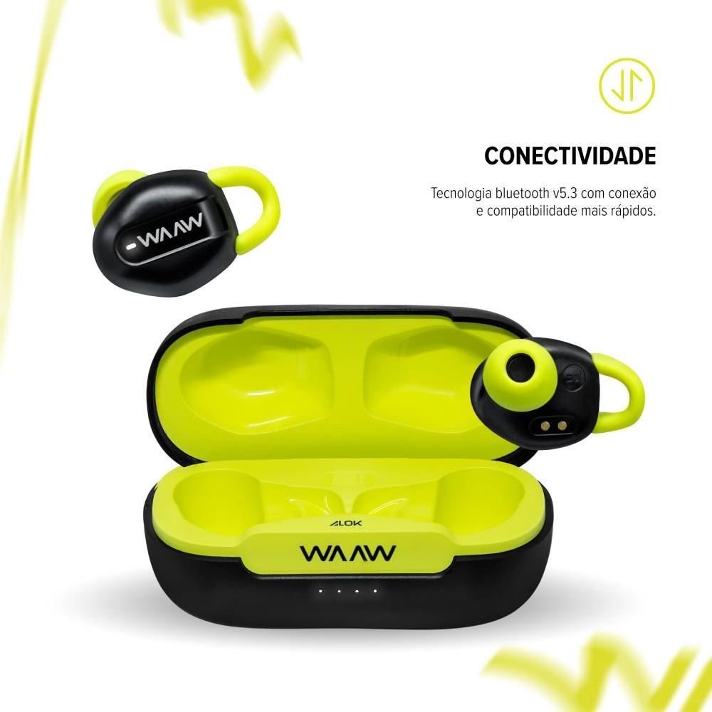 Fone De Ouvido Bluetooth Waaw By Alok Move 200