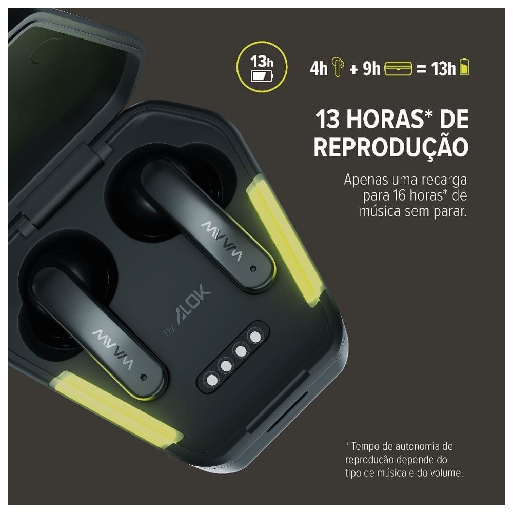 Fone De Ouvido Energy 100Eg Waaw By Alok - Preto