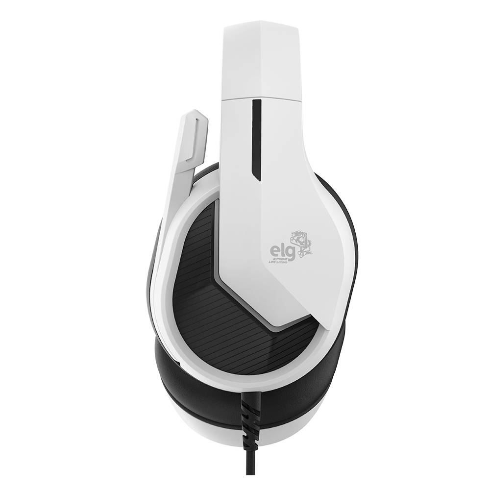 Fone De Ouvido Headset Gamer Falkor Elg - Branco/Preto 