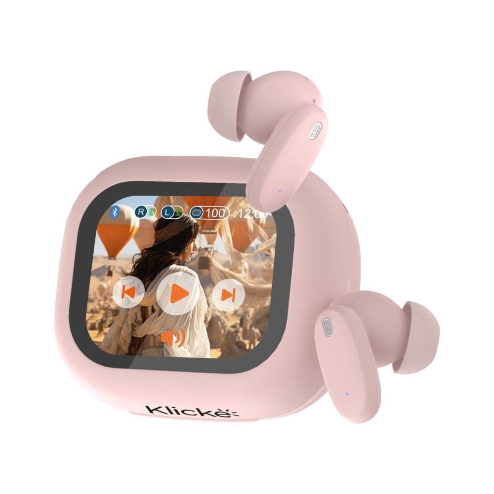 Fone de Ouvido Sem Fio com Cancelamento de Ruído Klicke Ks800 Pro - Rosa