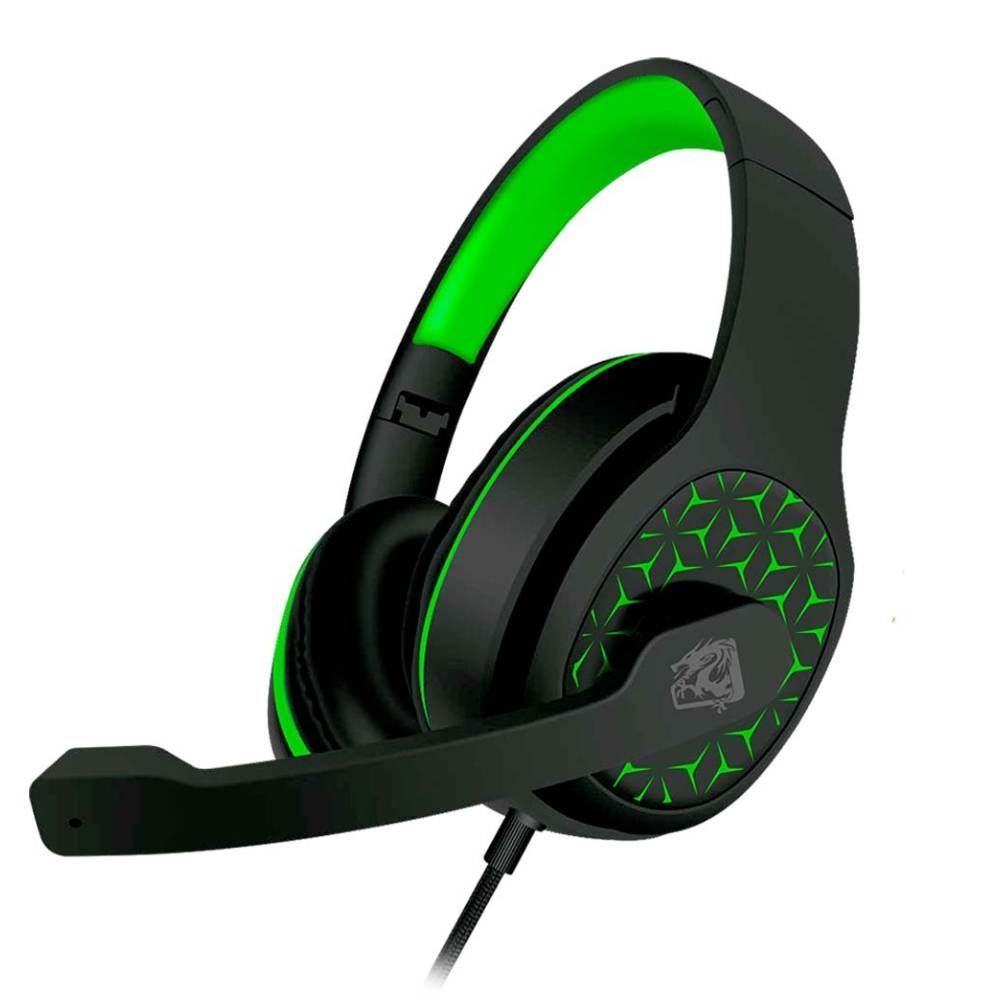 Fone Ouvido Headset Gamer Emperor Verde P3+P2 Elg - Preto/Verde