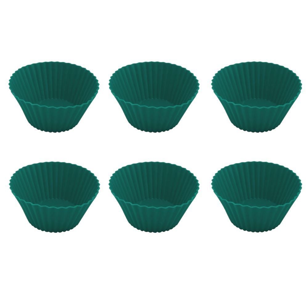 Forma De Cupcake Havan Casa Basic 6 Peças - Verde Floresta