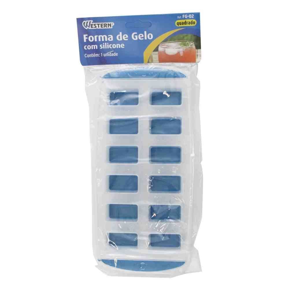 Forma De Gelo Em Silicone Western Etilux - 12 Cubos