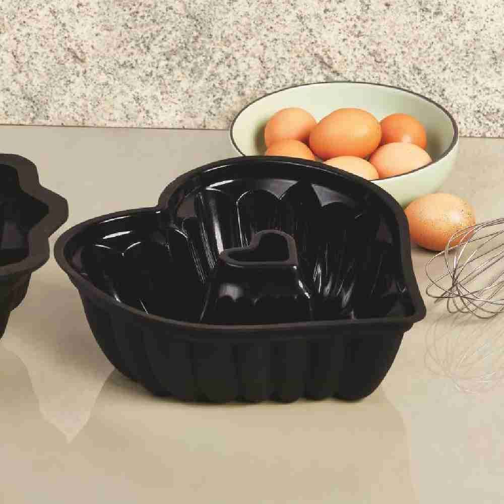 Forma De Silicone Havan Casa Coração Basic 27.5Cm - Preto