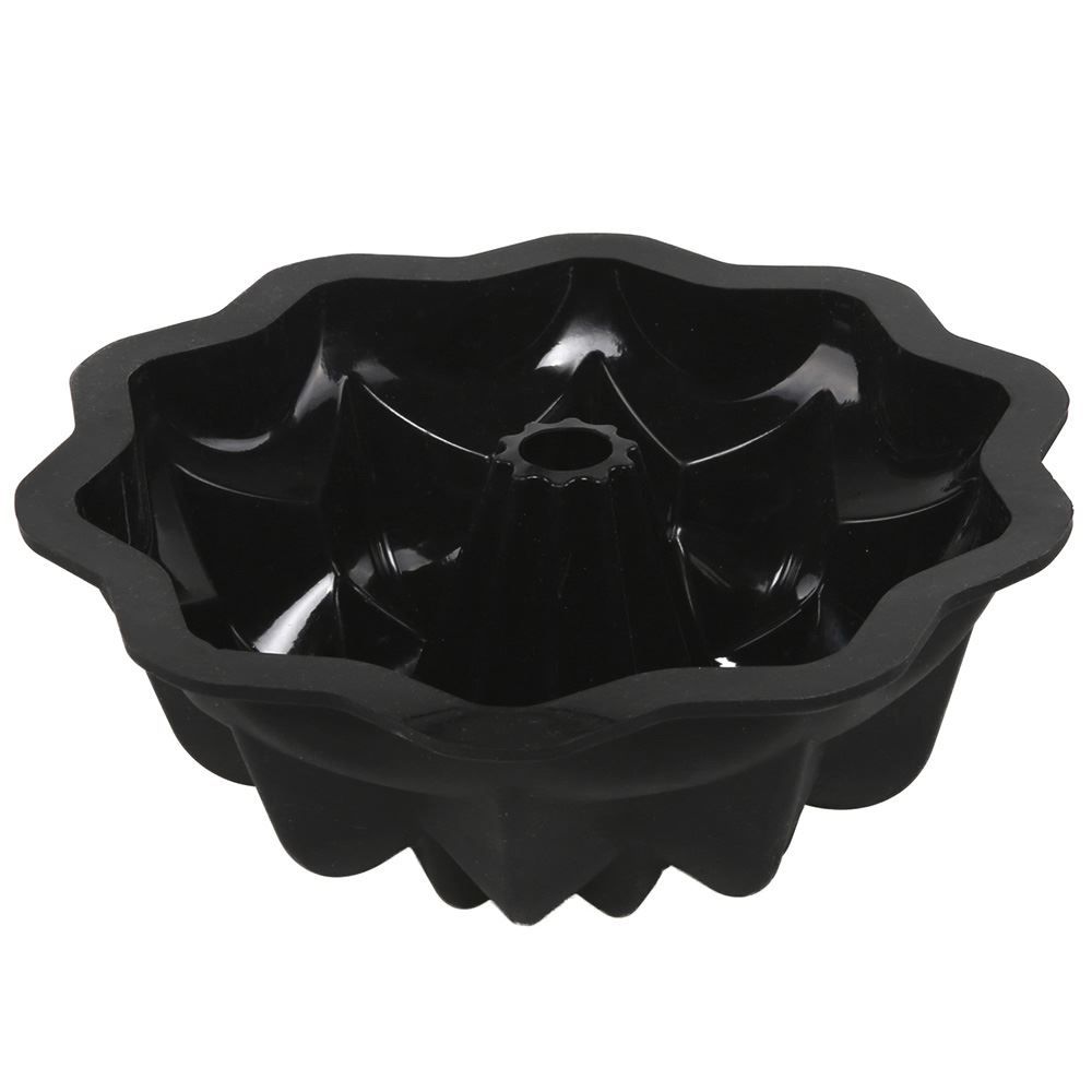 Forma De Silicone Havan Casa Furo Flor Basic 26,5Cm - Preto