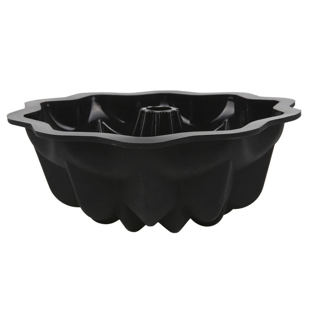 Forma De Silicone Havan Casa Furo Flor Basic 26,5Cm - Preto