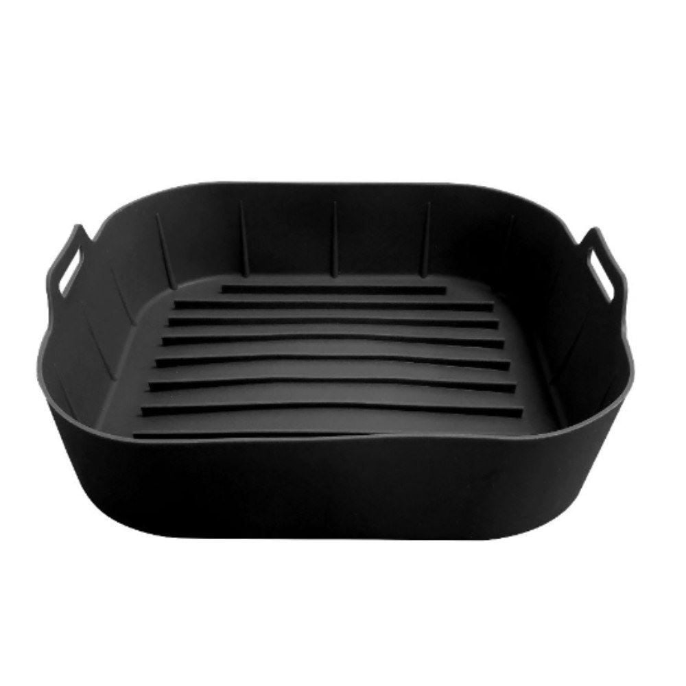 Forma Para Air Fryer Quadrada De Silicone Havan Casa 20Cm - Preto