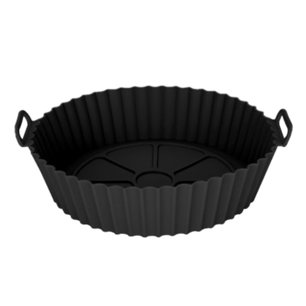 Forma Para Air Fryer Redonda De Silicone Havan Casa 19Cm - Preto