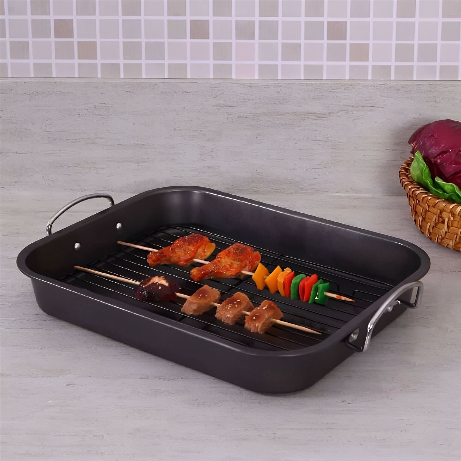 Forma Retangular Com Alça E Grelha Havan Casa - Cinza