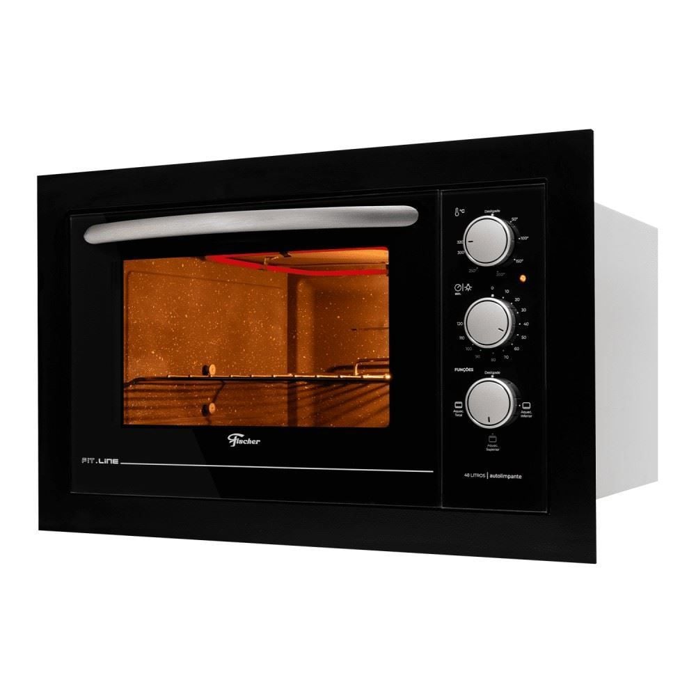 Forno Elétrico de Embutir Fischer Fit Line 48 litros