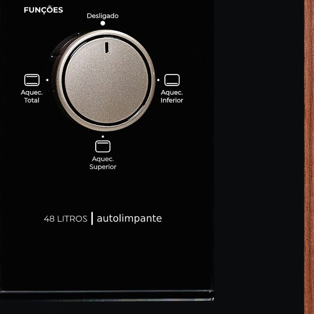 Forno Elétrico de Embutir Fischer Fit Line 48 litros