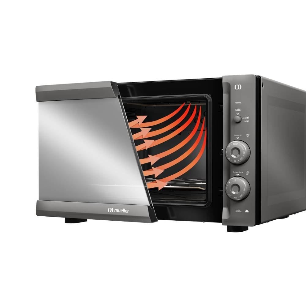 FORNO ELÉTRICO MUELLER MFB50F 50 LITROS ESPELHADO COM GRILL