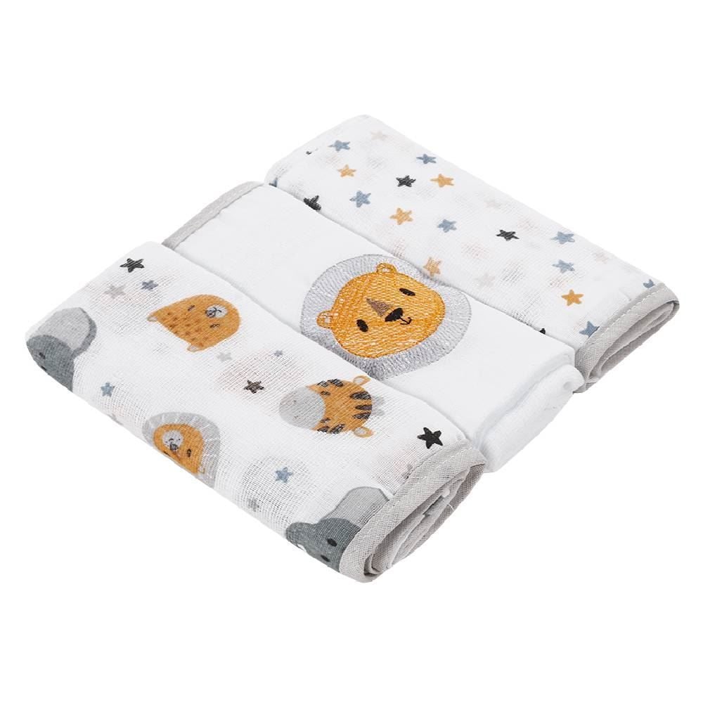 Fralda Estampada Com 3 Peças Havan Baby - Safari