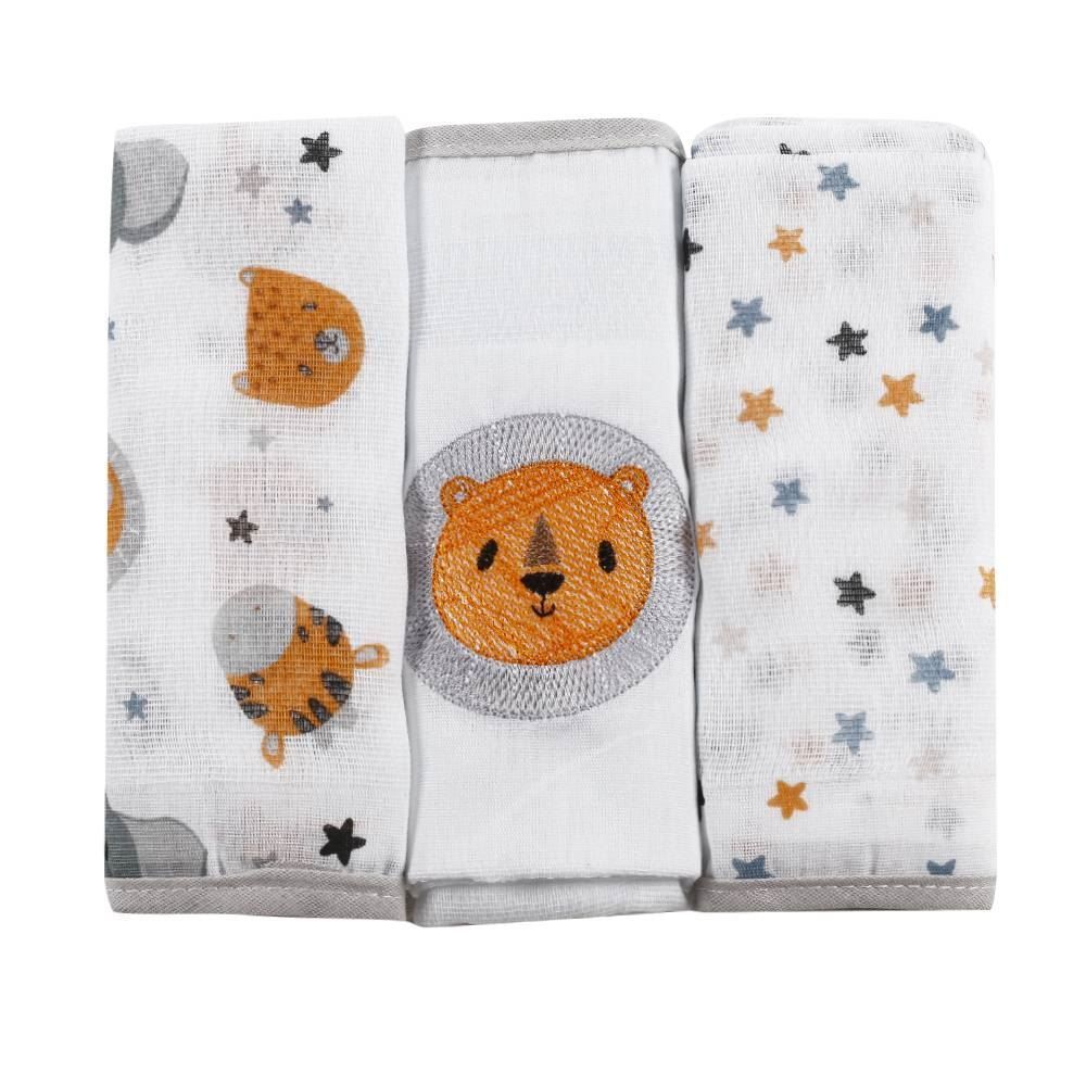 Fralda Estampada Com 3 Peças Havan Baby - Safari