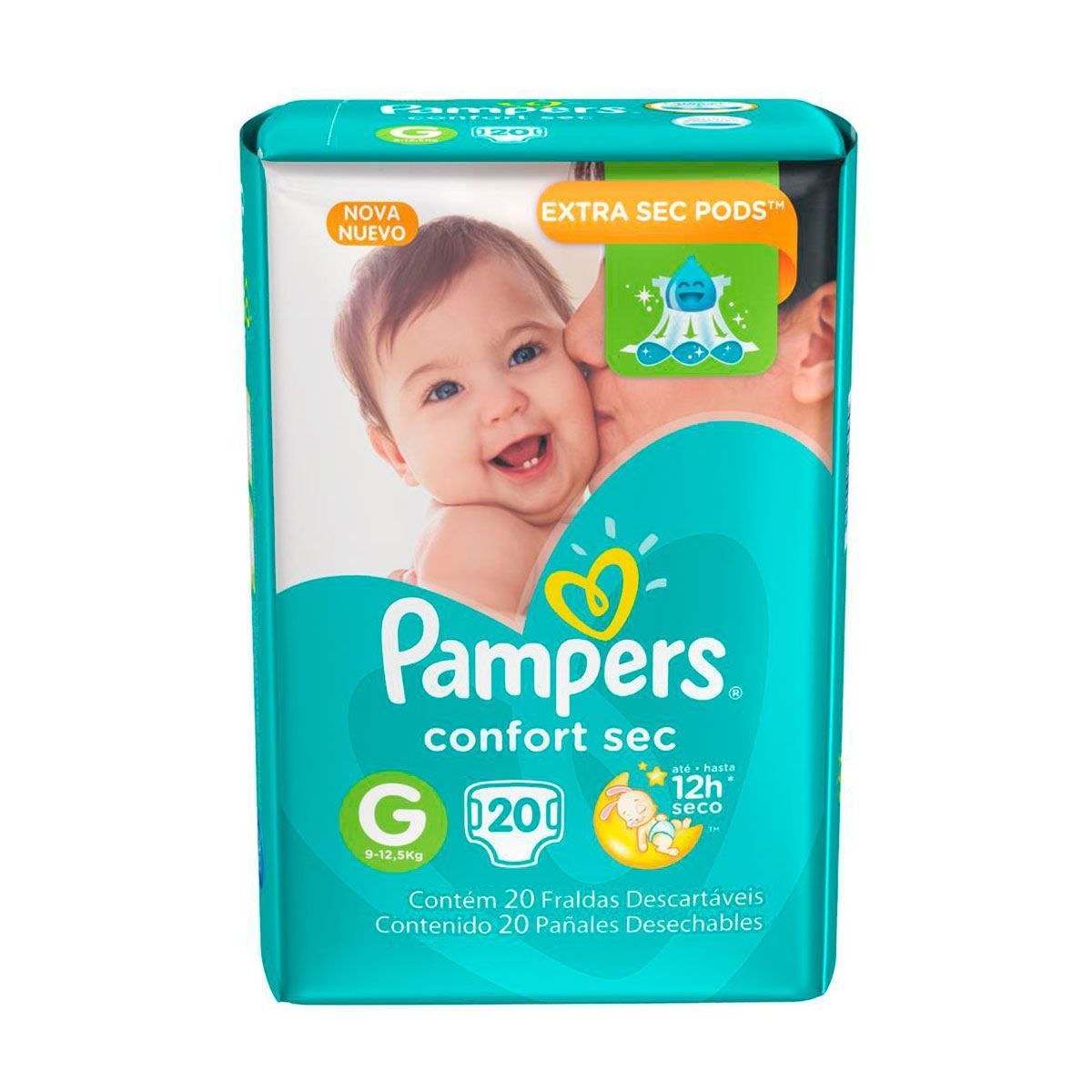 Fralda Pampers Confort Sec Pacotão G Com 20 Unidades - DIVERSOS