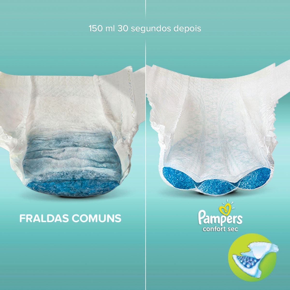 Fralda Pampers Confort Sec Pacotão G Com 20 Unidades - DIVERSOS