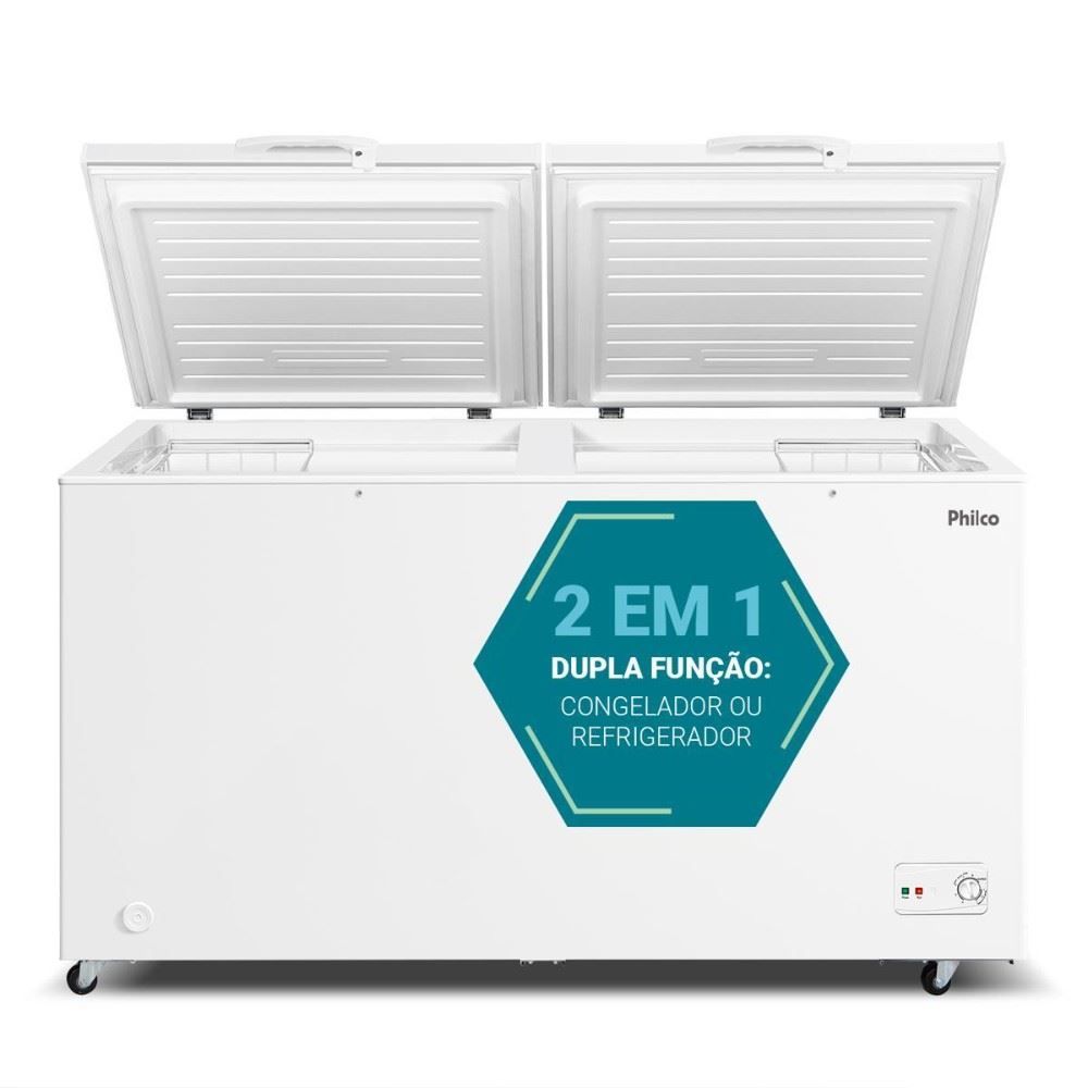 Freezer Horizontal 500L Philco 2 em 1 PFH520B