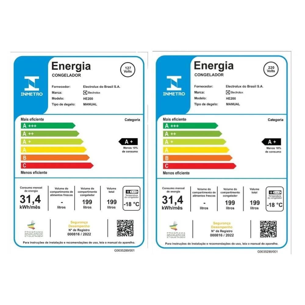 Freezer Horizontal Electrolux HE200 199 Litros