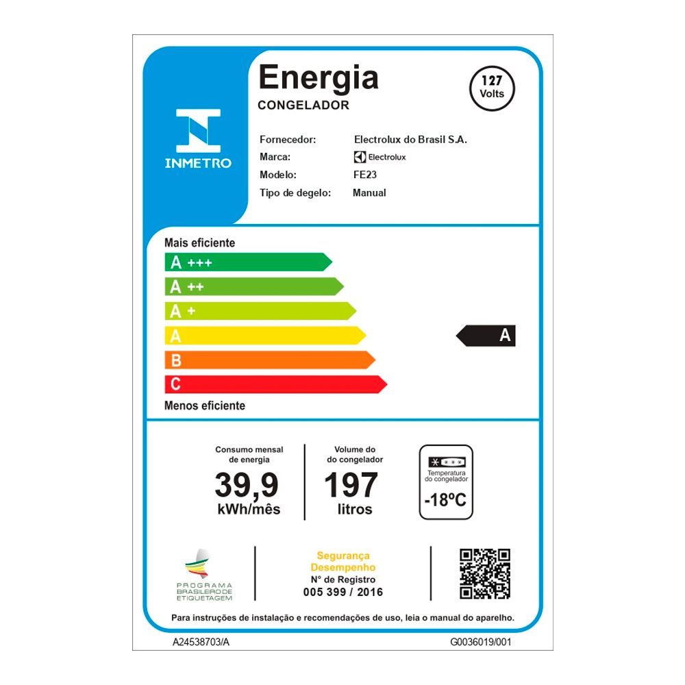 Freezer Vertical Electrolux 197 Litros Branco